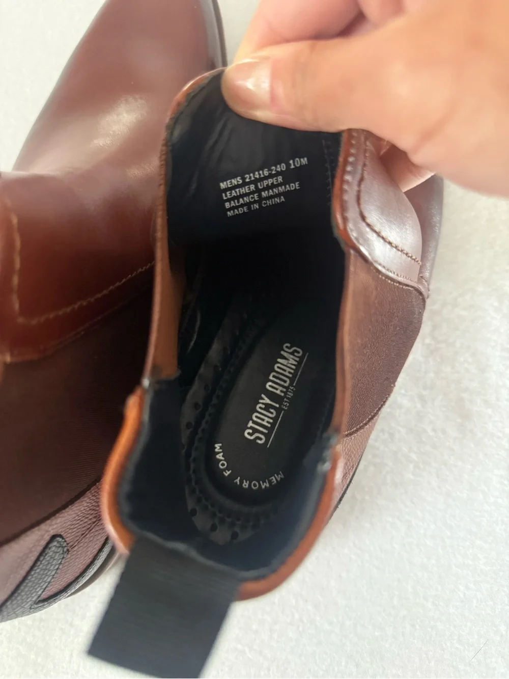 Stacy Adams Men’s Brown Leather Chelsea Ankle Boots